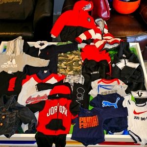 Assorted brand names newborn to 18 months baby boys clothes and shoes!